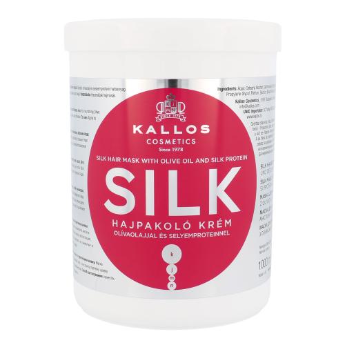 Kallos Cosmetics Silk 1000 ml maska na vlasy pre ženy na šedivé vlasy