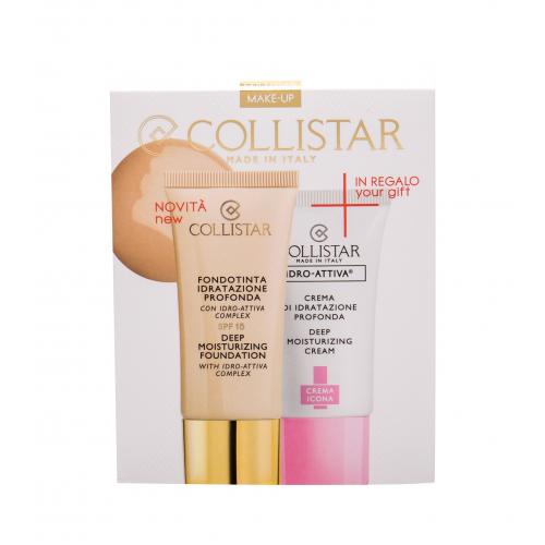 Collistar Deep Moisturizing Foundation SPF15 darčeková kazeta make-up 30 ml + hydratačný krém Idro-Attiva 25 ml 7 Biscotto na zmiešanú pleť