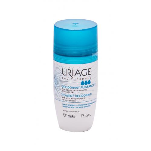 Uriage Hygiène Power3 Deodorant dezodorant roll-on proti bielym a žltým škvrnám 50 ml