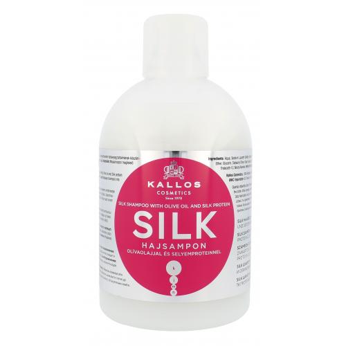Kallos Cosmetics Silk 1000 ml šampón pre vlasy poškodené chemickými úpravami pre ženy