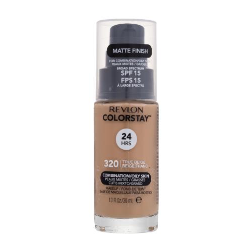 Revlon Colorstay Combination Oily Skin SPF15 30 ml make-up pre ženy 320 True Beige na všetky typy pleti; na mastnú pleť; na problematickú pleť s akné