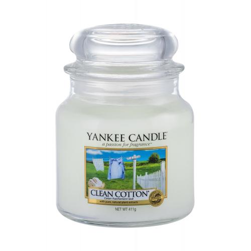 Yankee Candle Clean Cotton 411 g vonná sviečka unisex