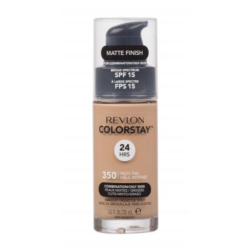 Revlon Colorstay Combination Oily Skin SPF15 30 ml make-up pre ženy 350 Rich Tan na všetky typy pleti; na mastnú pleť; na problematickú pleť s akné