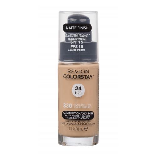 Revlon Colorstay Combination Oily Skin SPF15 30 ml make-up pre ženy 330 Natural Tan na všetky typy pleti; na mastnú pleť; na problematickú pleť s akné