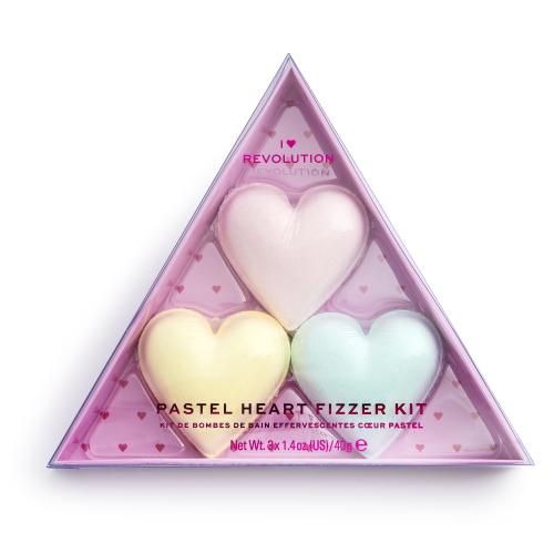 I Heart Revolution Fizzer Kit Pastel Heart sada do kúpeľa pre ženy