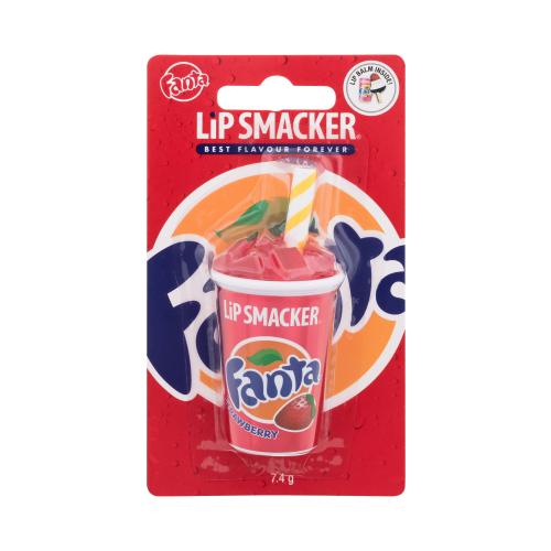 Lip Smacker Fanta Strawberry štýlový balzam na pery v tégliku príchuť Strawberry 7.4 g