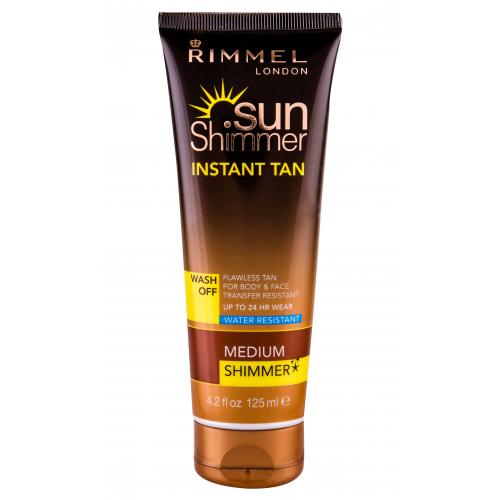Rimmel London Sun Shimmer Instant Tan 125 ml samoopaľovací prípravok pre ženy Medium Shimmer