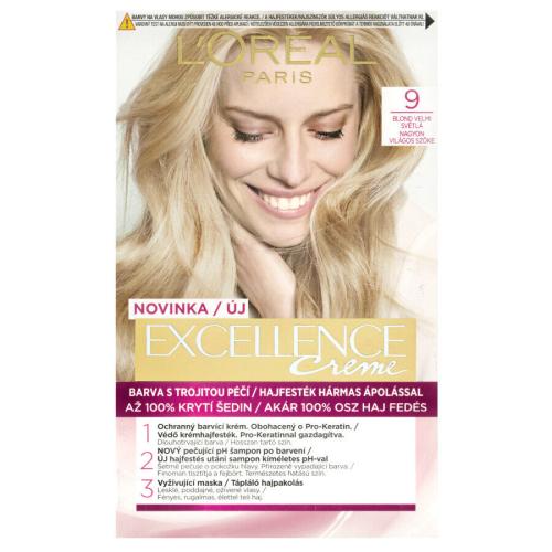 L'Oréal Paris Excellence Creme Triple Protection 48 ml farba na vlasy W 9 Natural Light Blonde na všetky typy vlasov; na farbené vlasy; na blond vlasy