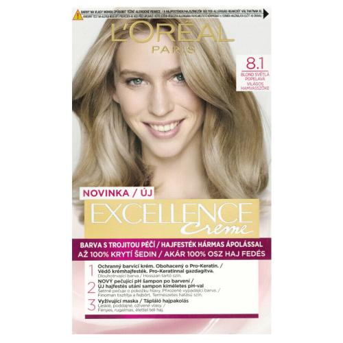 L’Oréal Paris Excellence Creme farba na vlasy odtieň 8.1 Ash Blonde 1 ks