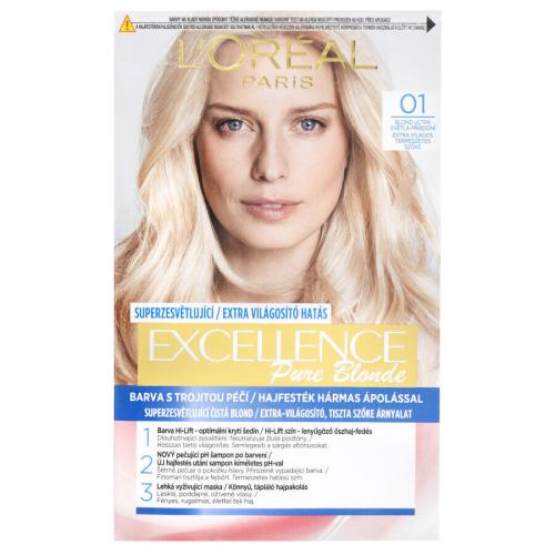 L'Oréal Paris Excellence Creme Triple Protection 48 ml farba na vlasy pre ženy 01 Lightest Natural Blonde