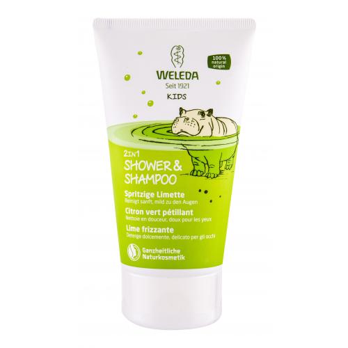 Weleda Kids Veselá limetka sprchový krém a šampón pre deti 2 v 1 150 ml
