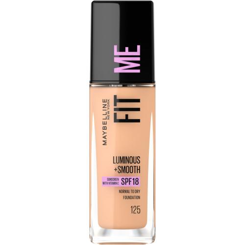 MAYBELLINE NEW YORK Fit Me! tekutý make-up pre rozjasnenie a vyhladenie pleti odtieň 125 Nude Beige 30 ml