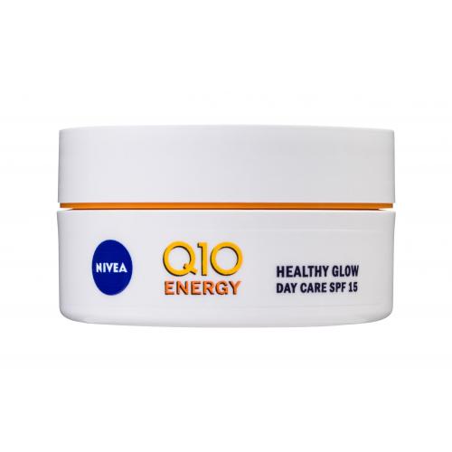 Nivea Q10 Energy Healthy Glow Day Care SPF15 50 ml denný pleťový krém pre ženy proti vráskam; na rozjasnenie pleti; na unavenú pleť