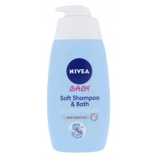 Nivea Baby Soft Shampoo & Bath 500 ml detský šampón a pena do kúpeľa pre deti