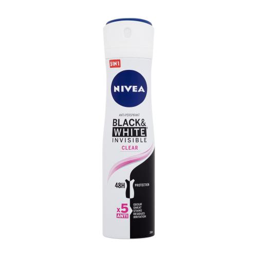 Nivea Black & White Invisible Clear 48h 150 ml antiperspirant pre ženy deospray