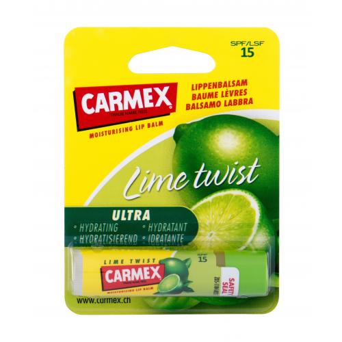 Carmex Ultra Moisturising Lip Balm Lime Twist SPF15 4,25 g balzam na pery pre ženy