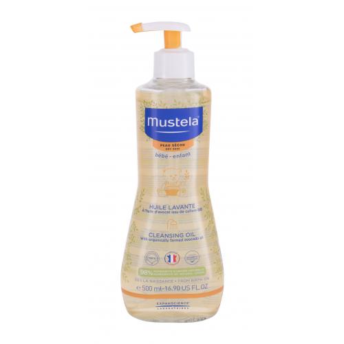 Mustela Bébé Dry Skin čistiaci olej pre deti od narodenia 500 ml