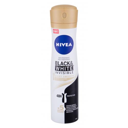 Nivea Black & White Invisible Silky Smooth 48h 150 ml antiperspirant na citlivú pokožku po holení pre ženy