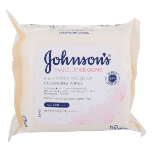 Johnson´s Face Care Extra Sensitive 25 ks čistiace obrúsky pre ženy na veľmi suchú pleť