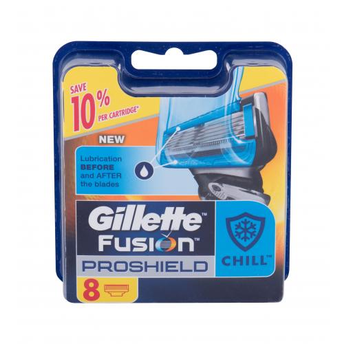 Gillette Fusion Proshield Chill 8 ks náhradné hlavice na ľahké a pohodlné oholenie pre mužov