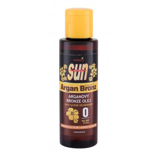 Vivaco Sun Argan Bronz Oil 100 ml arganový olej bez uv filtrov na rýchle zhnednutie unisex