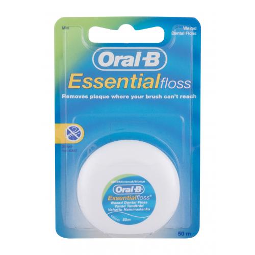 Oral B Essential Floss voskovaná dentálna niť s mätovou príchuťou 50 m