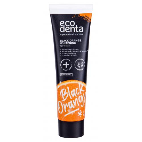 Ecodenta Expert Black Orange Whitening čierna bieliaca zubná pasta bez fluóru príchuť Orange 100 ml