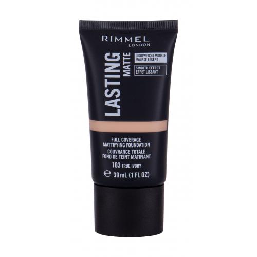 Rimmel Lasting Matte zmatňujúci make-up odtieň 103 True Ivory 30 ml