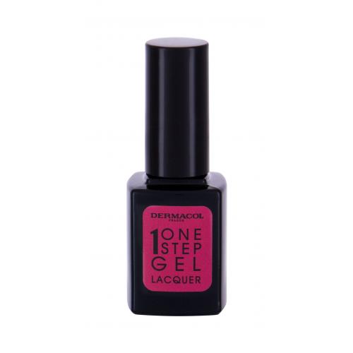 Dermacol One Step Gel Lacquer lak na nechty s gélovým efektom odtieň 05 Carmine Red 11 ml