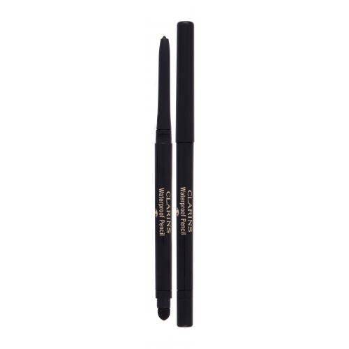 Clarins Waterproof Pencil vodeodolná ceruzka na oči odtieň 01 Black Tulip 0.29 g