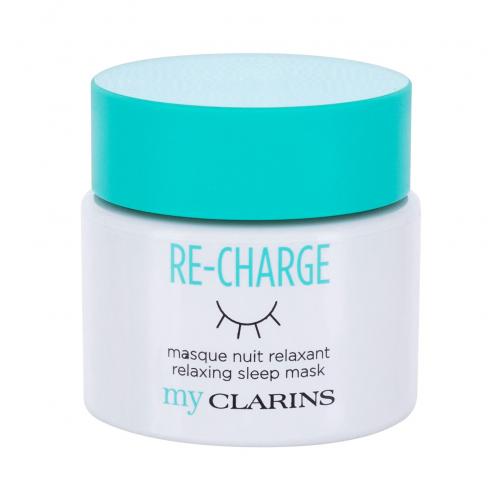 Clarins Re-Charge Relaxing Sleep Mask 50 ml pleťová maska pre ženy na veľmi suchú pleť; na rozjasnenie pleti; na dehydratovanu pleť; na unavenú pleť