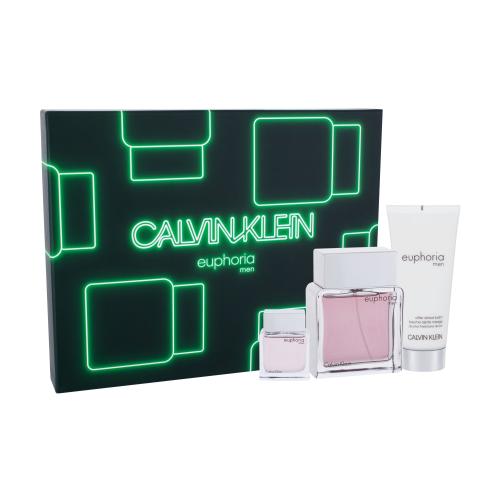 Calvin Klein Euphoria darčeková kazeta pre mužov toaletná voda 100 ml + toaletná voda 15 ml + balzam po holení 100 ml
