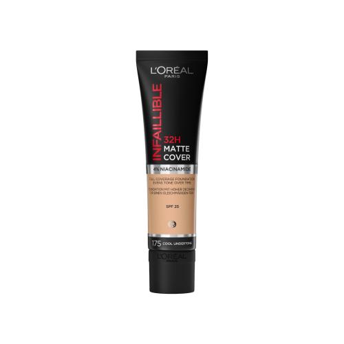 L’Oréal Paris Infallible 32H Matte Cover dlhotrvajúci zmatňujúci make-up SPF 25 odtieň 175 (Cool Undertone) 30 ml