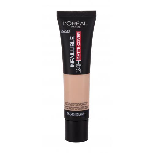 L’Oréal Paris Infallible 32H Matte Cover dlhotrvajúci zmatňujúci make-up SPF 25 odtieň 155 (Cool Undertone) 30 ml