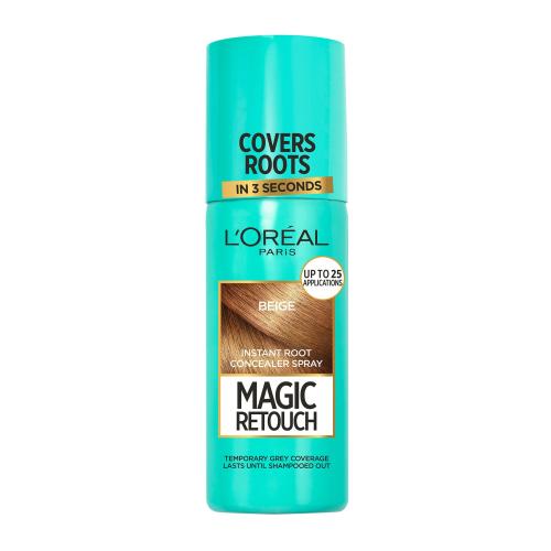 L'Oréal Paris Magic Retouch Instant Root Concealer Spray 75 ml farba na vlasy pre ženy Beige na všetky typy vlasov; na farbené vlasy; na blond vlasy