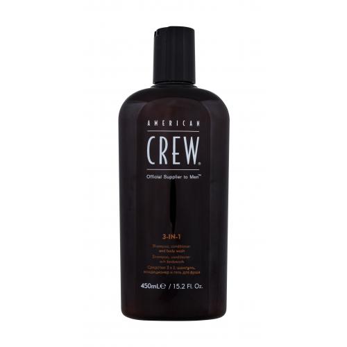 American Crew Hair & Body 3-IN-1 šampón, kondicionér a sprchový gél 3 v 1 pre mužov 450 ml