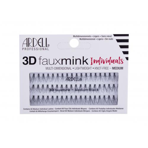 Ardell 3D Faux Mink Individuals Medium 60 ks umelé mihalnice pre ženy Black
