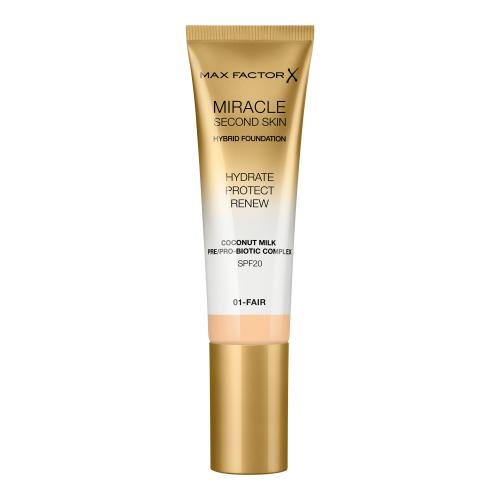Max Factor Miracle Second Skin SPF20 30 ml hydratačný make-up pre ženy 01 Fair