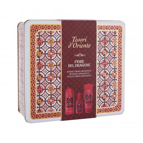 Tesori d´Oriente Fiore Del Dragone darčeková kazeta parfumovaná voda 100 ml + sprchovací krém 250 ml + pena do kúpeľa 500 ml pre ženy