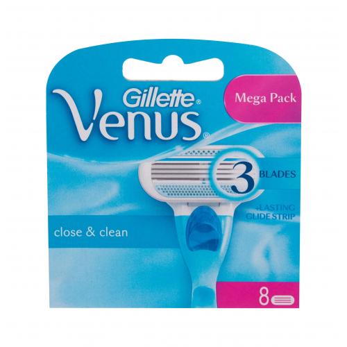 Gillette Venus Close & Clean 8 ks náhradné ostrie pre ženy