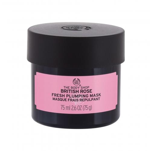 The Body Shop British Rose Fresh Plumping 75 ml pleťová maska pre ženy na veľmi suchú pleť; na rozjasnenie pleti; na dehydratovanu pleť