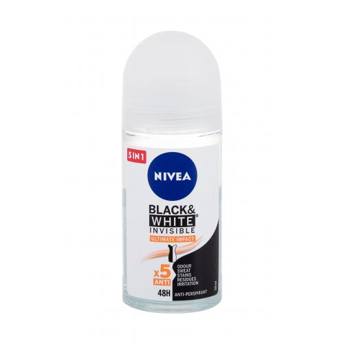 Nivea Black & White Invisible Ultimate Impact 48H 50 ml antiperspirant pre ženy roll-on
