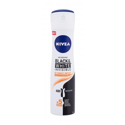 Nivea Black & White Invisible Ultimate Impact 48H 150 ml antiperspirant pre ženy deospray