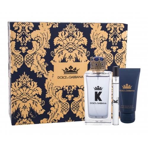 Dolce&Gabbana K darčeková kazeta pre mužov toaletná voda 100 ml + balzam po holenie 50 ml + toaletná voda 10 ml