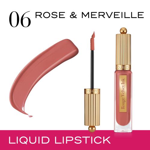 Bourjois Rouge Velvet Ink tekutý rúž s matným efektom odtieň 06 Rose & Merveille 3.5 ml