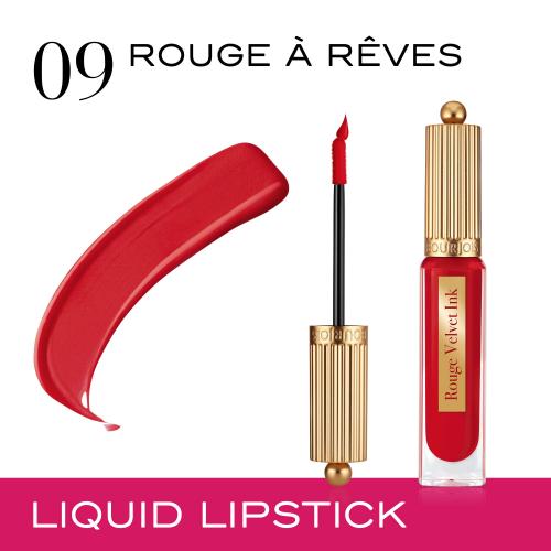 Bourjois Rouge Velvet Ink tekutý rúž s matným efektom odtieň 09 Rouge a Reves 3.5 ml