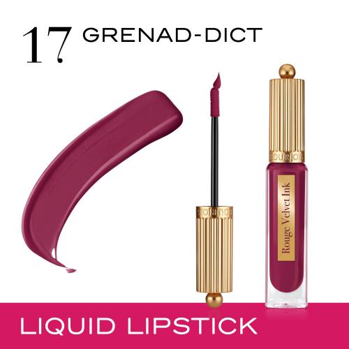 BOURJOIS Paris Rouge Velvet Ink 3,5 ml rúž pre ženy 17 Grenad-Dict tekutý rúž
