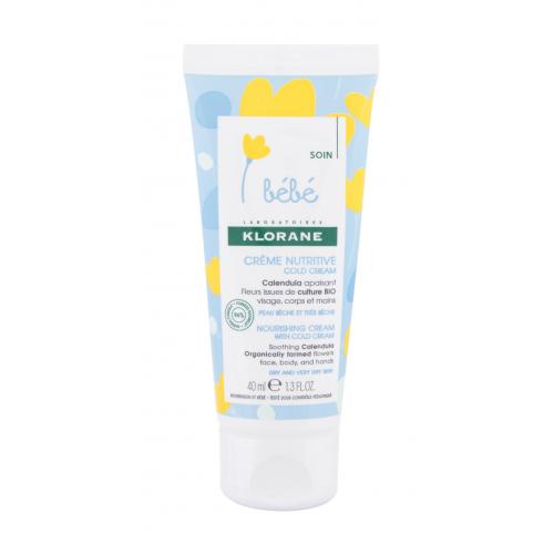 Klorane Baby Calendula With Cold Cream 40 ml telový krém pre deti poškodená krabička