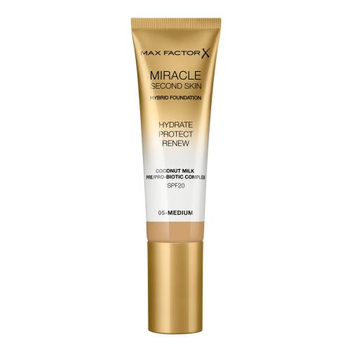 Max Factor Miracle Second Skin SPF20 30 ml hydratačný make-up pre ženy 05 Medium