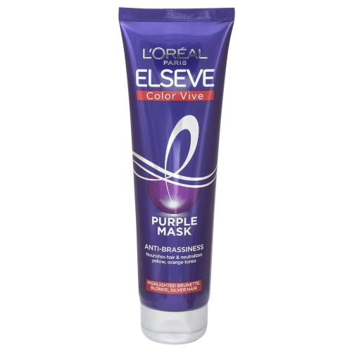 L'Oréal Paris Elseve Color-Vive Purple Mask 150 ml maska na vlasy pre ženy na blond vlasy